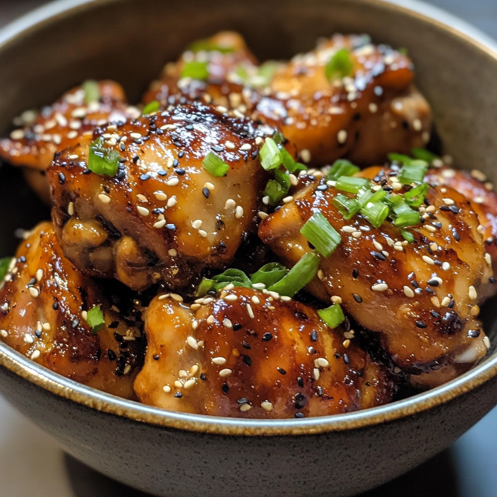 Sweet and Savory Sticky Korean Chicken Thighs