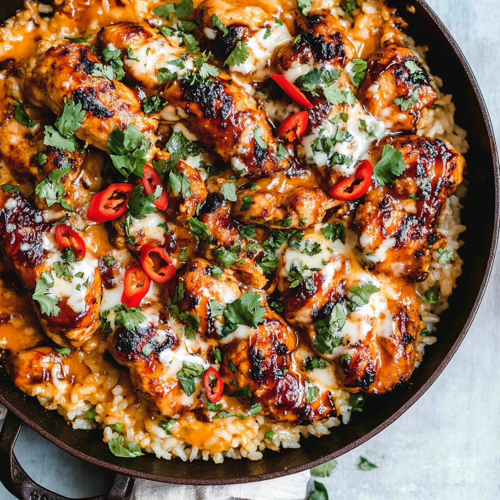 One-Pan Bold Honey BBQ Chicken Rice (Easy Family Dinner Recipe)