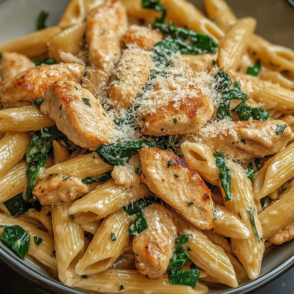 Easy Garlic Parmesan Chicken Pasta     (A TikTok Favorite)