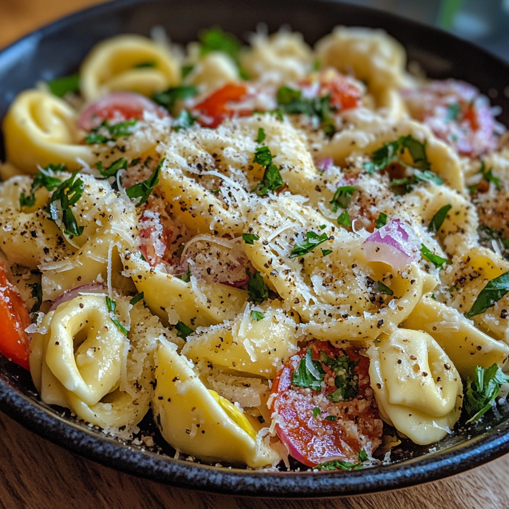 Garlic Parmesan Tortellini Recipe