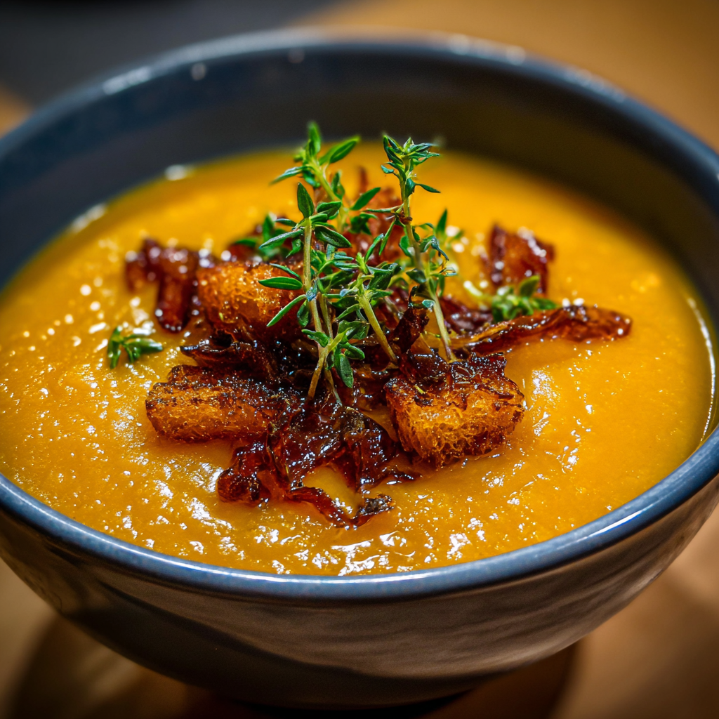 Caramelized Onion Butternut Squash Soup