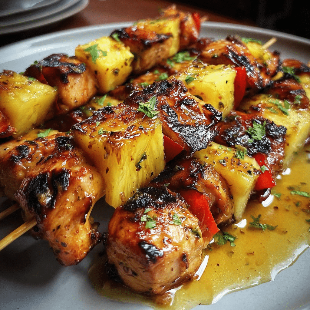 Hawaiian Chicken Pineapple Kebabs Recipe