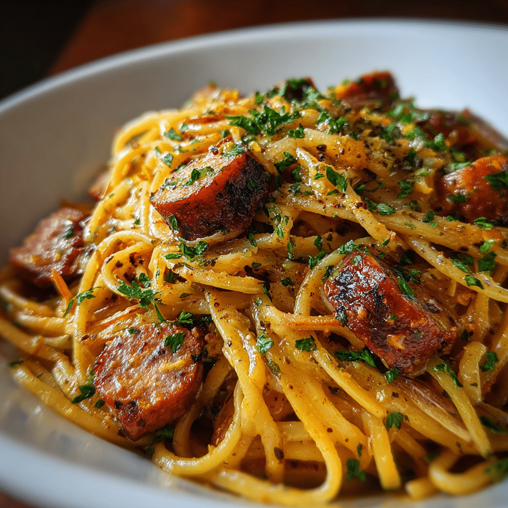 Spicy Cajun Pasta with Sausage Recipe