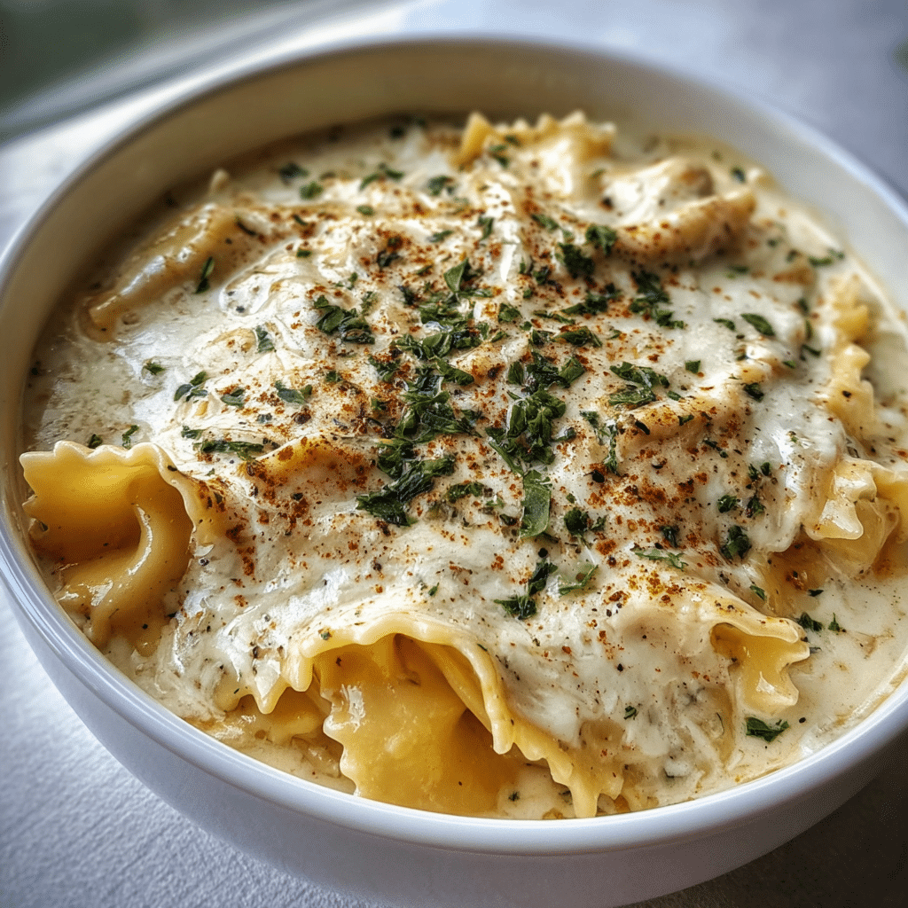 Creamy Alfredo Lasagna Soup Recipe