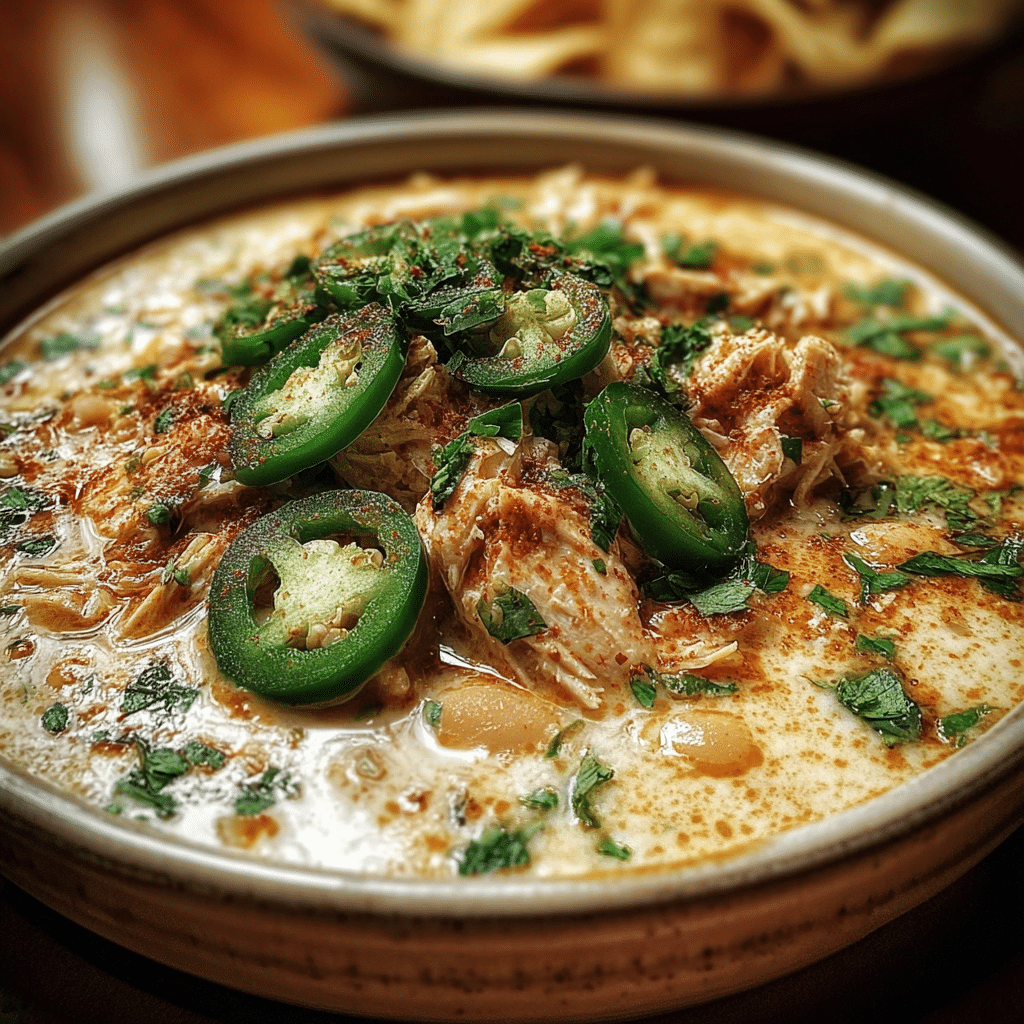 Creamy Jalapeño White Chicken Chili for Cozy Evenings