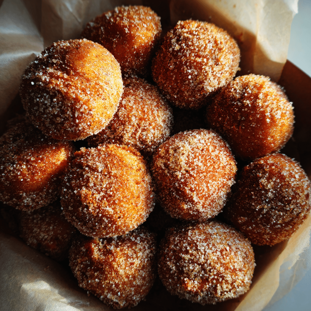 Cinnamon Sugar Pumpkin Donut Holes Recipe