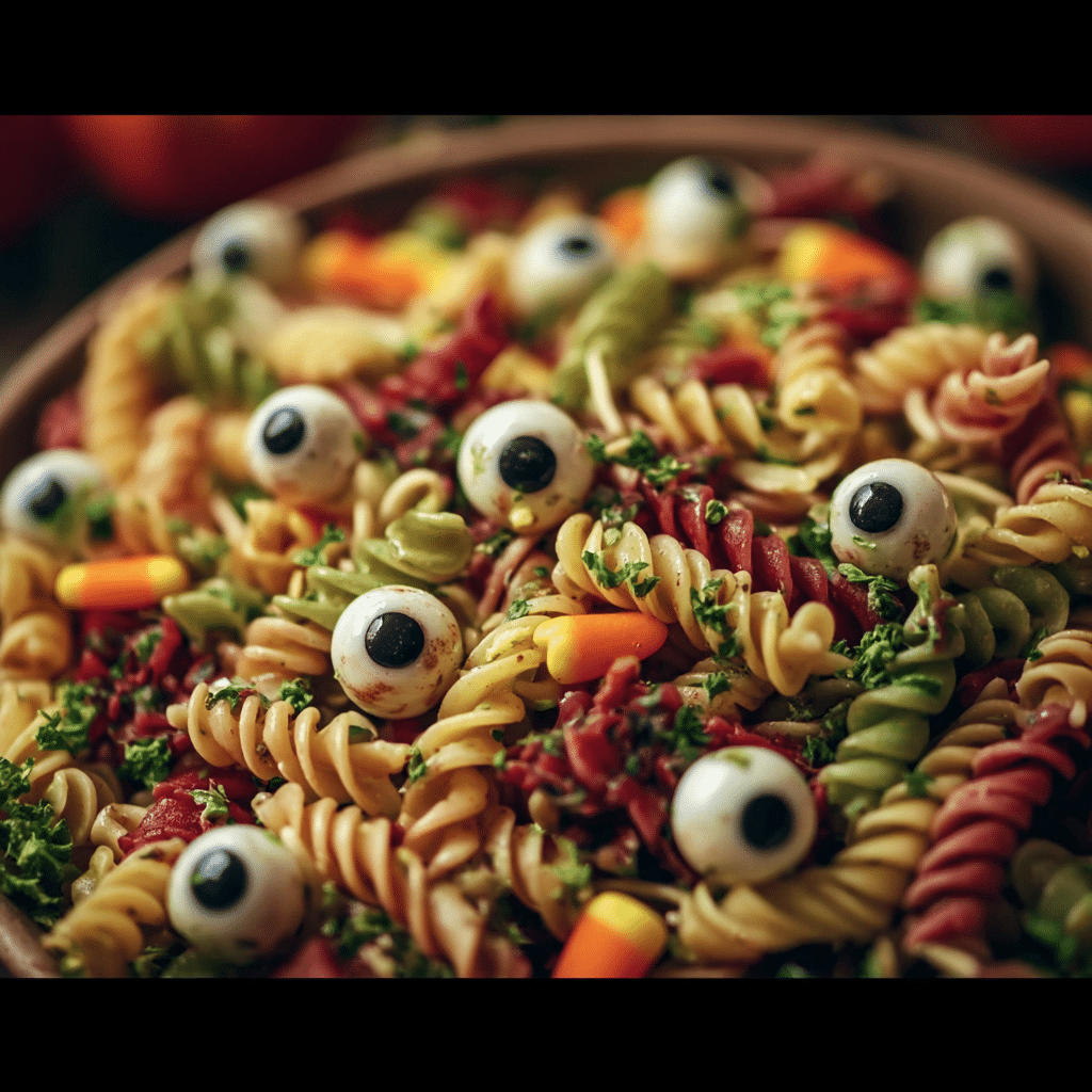 Halloween Eyeball Pasta Salad Recipe: Mozzarella Eyeballs for Spooky Fun