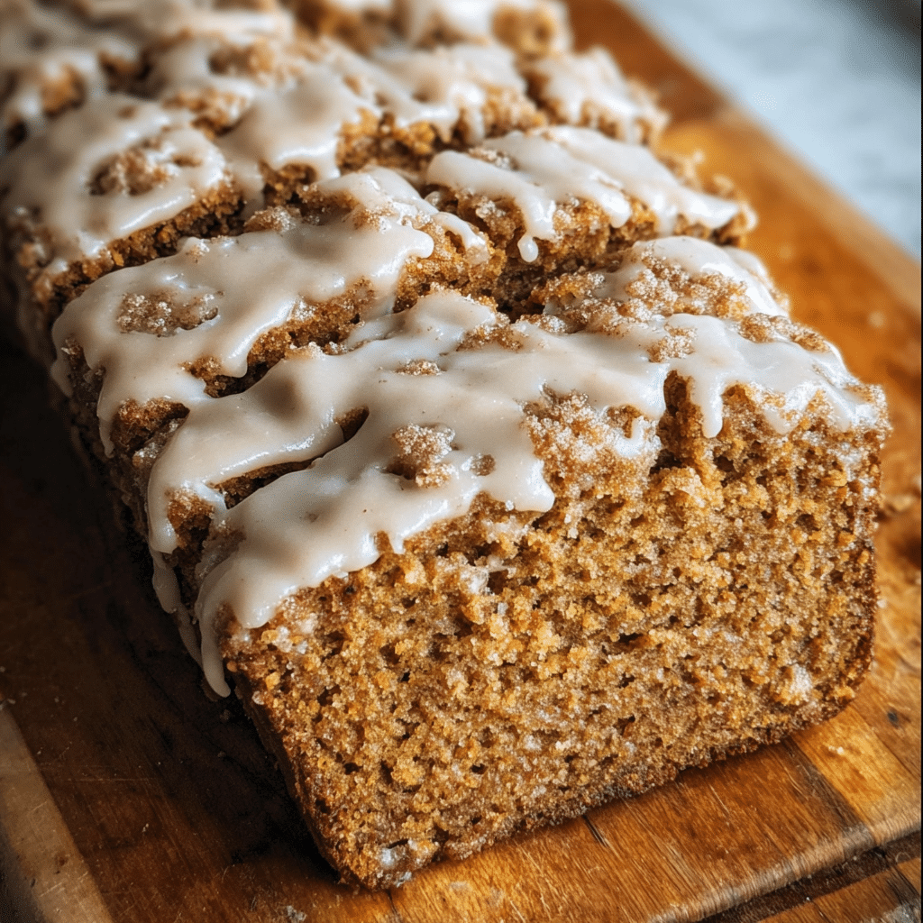 Pumpkin Bread With Cinnamon Icing