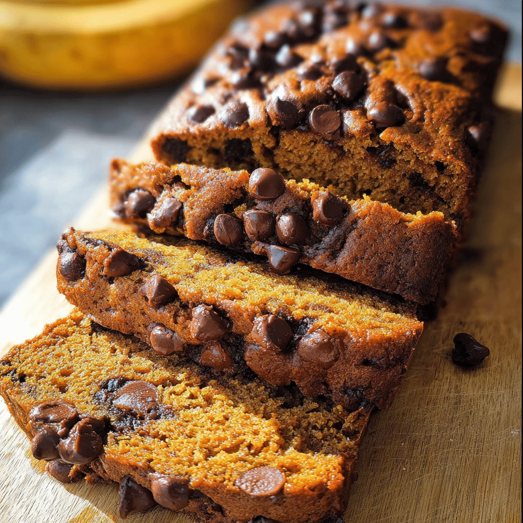 Banana Chocolate Chip Pumpkin Bread