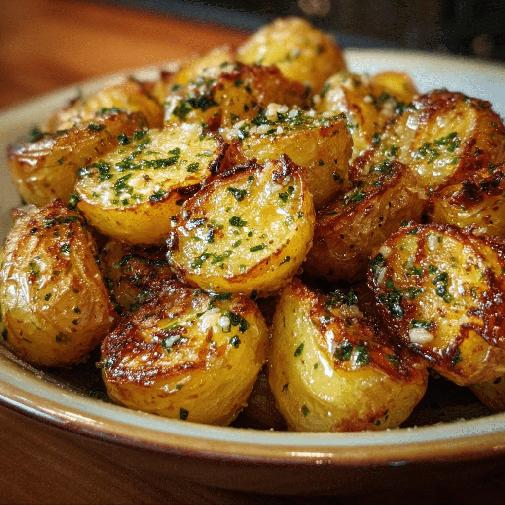 Crispy Garlic Butter Potatoes Recipe