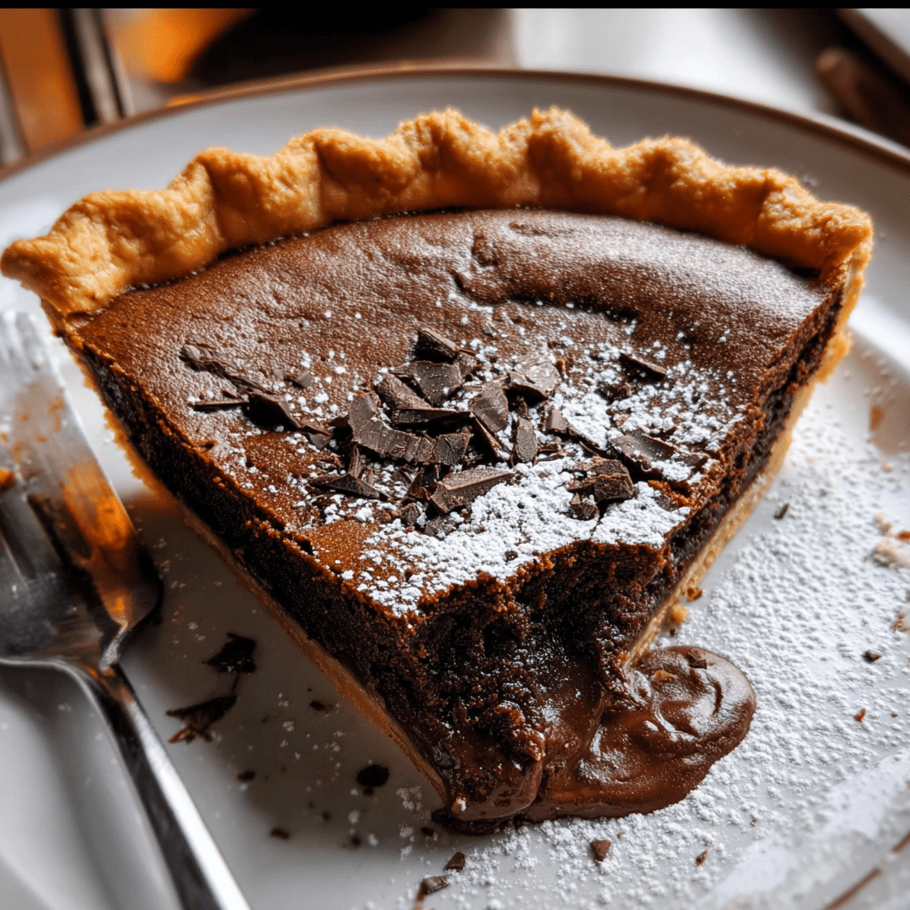Dark Chocolate Chess Pie