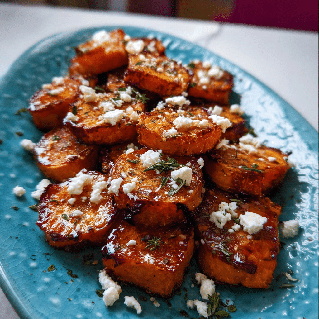 Honey Feta Sweet Potato Bites