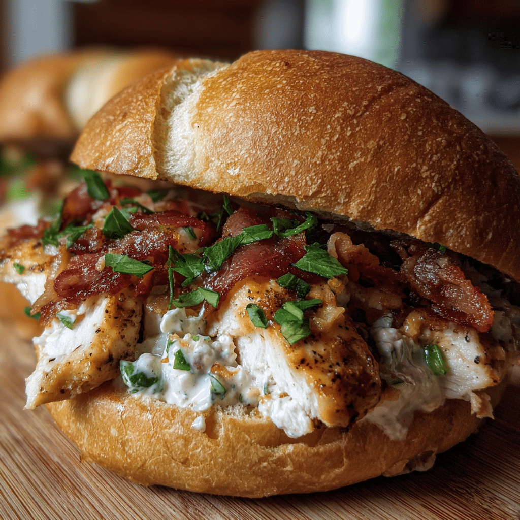 Chopped Chicken Bacon Ranch Sandwich Recipe