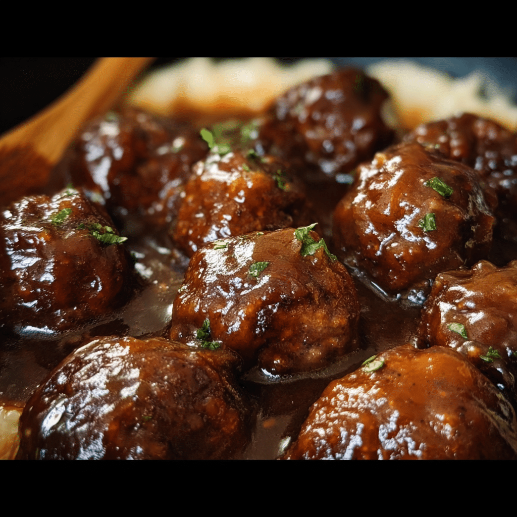 Slow Cooker Salisbury Steak Meatballs