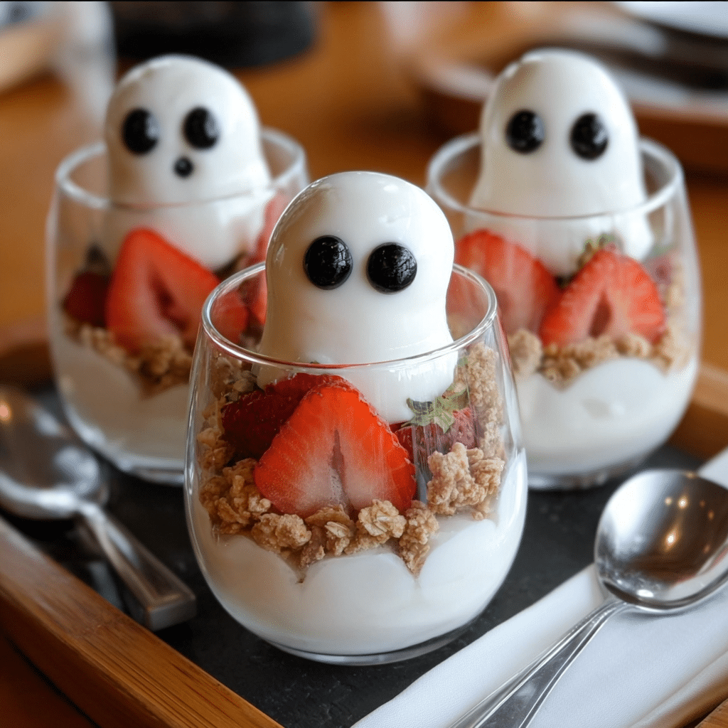 Ghostly Yogurt Parfaits