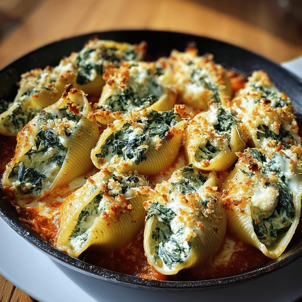 Easy Spinach and Ricotta Stuffed Shells Recipe