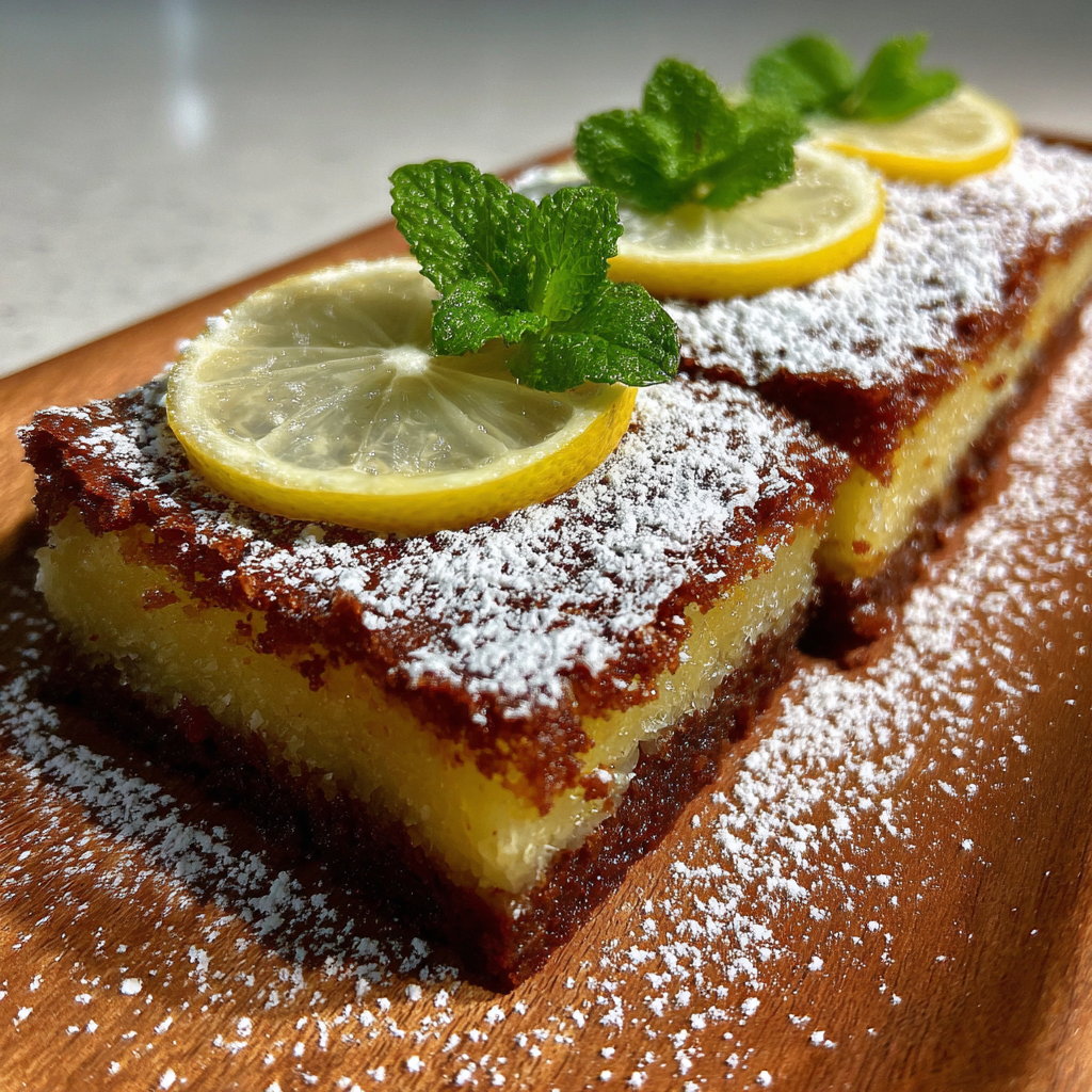 Lemon Brownie Bars Recipe
