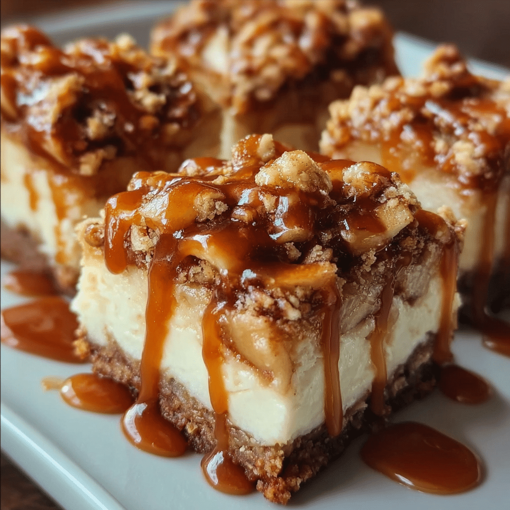 Caramel Apple Cheesecake Bars
