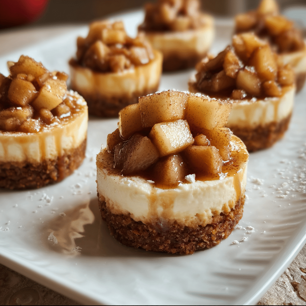 Easy Apple Crisp Mini Cheesecakes Recipe