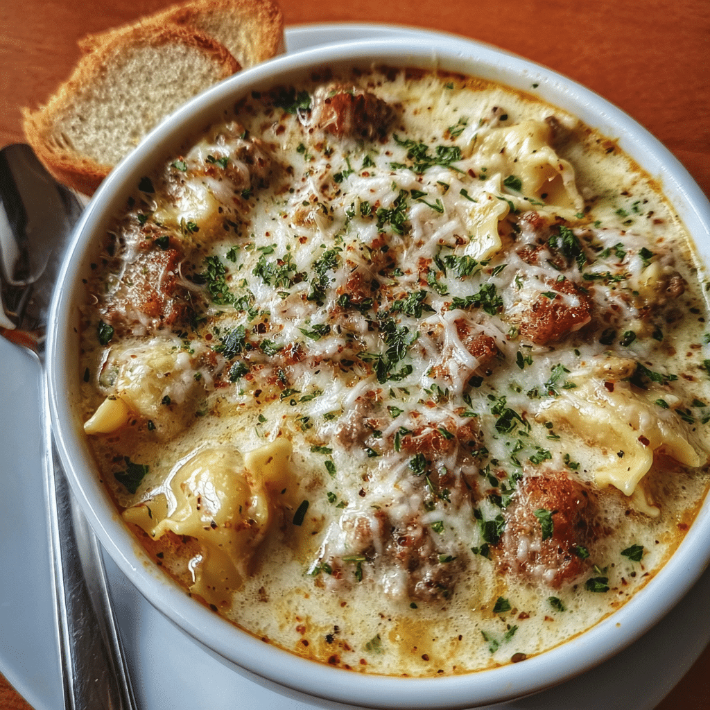 Alfredo Lasagna Soup