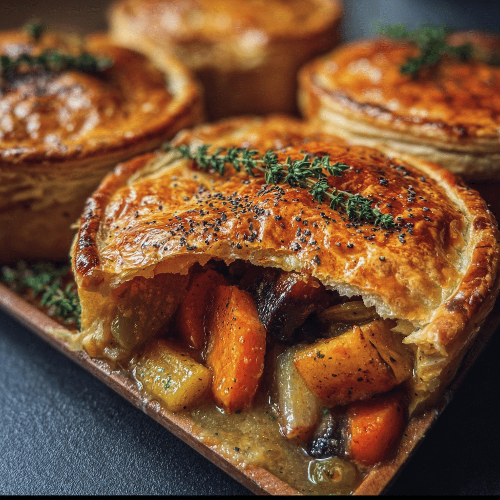 Roasted Autumn Vegetable Pot Pies Recipe