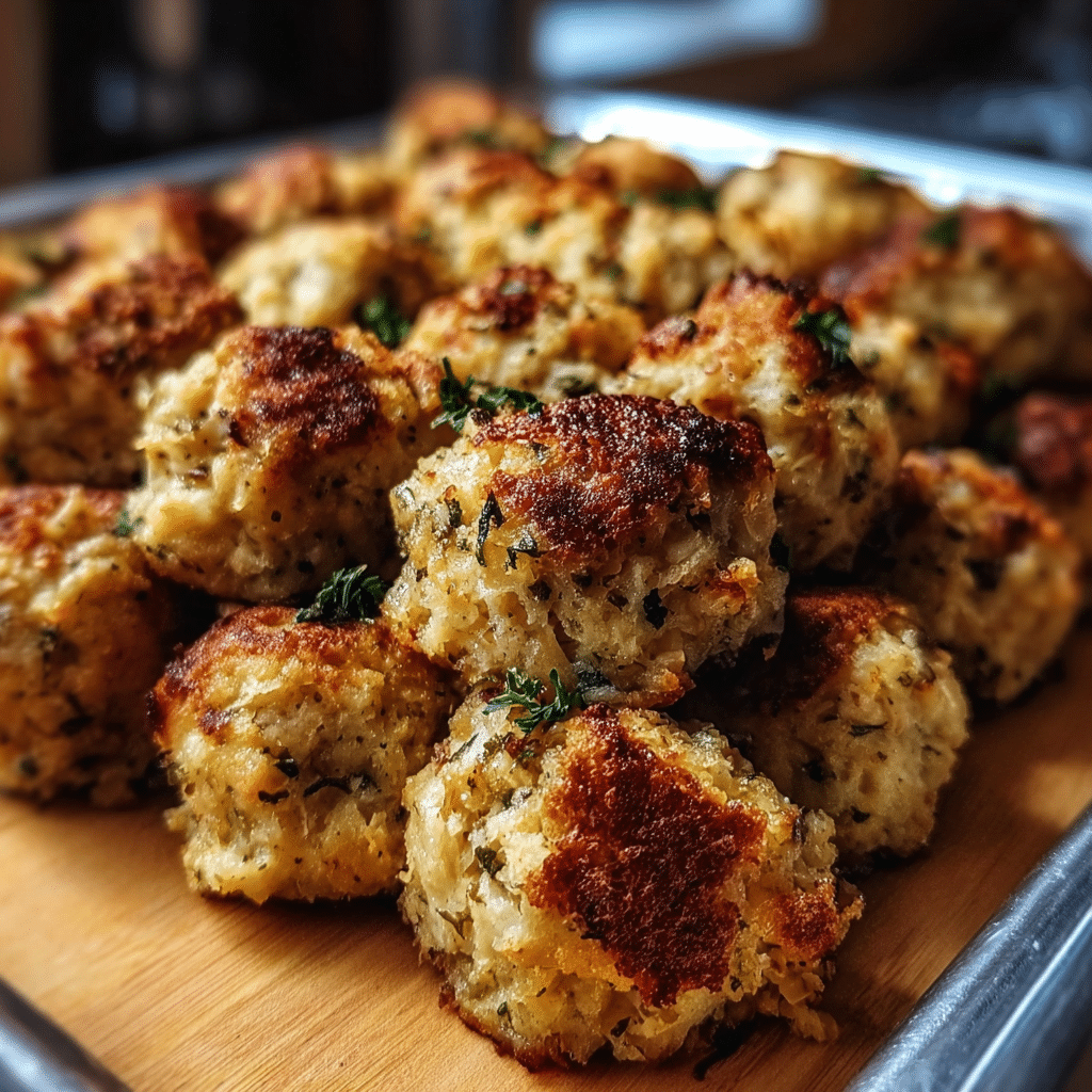 Easy & Tasty Turkey Stuffing Balls Recipe
