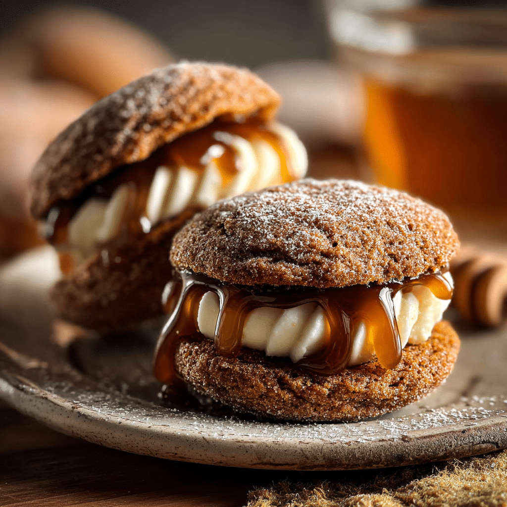 Apple Cider Whoopie Pie Cookies with Caramel