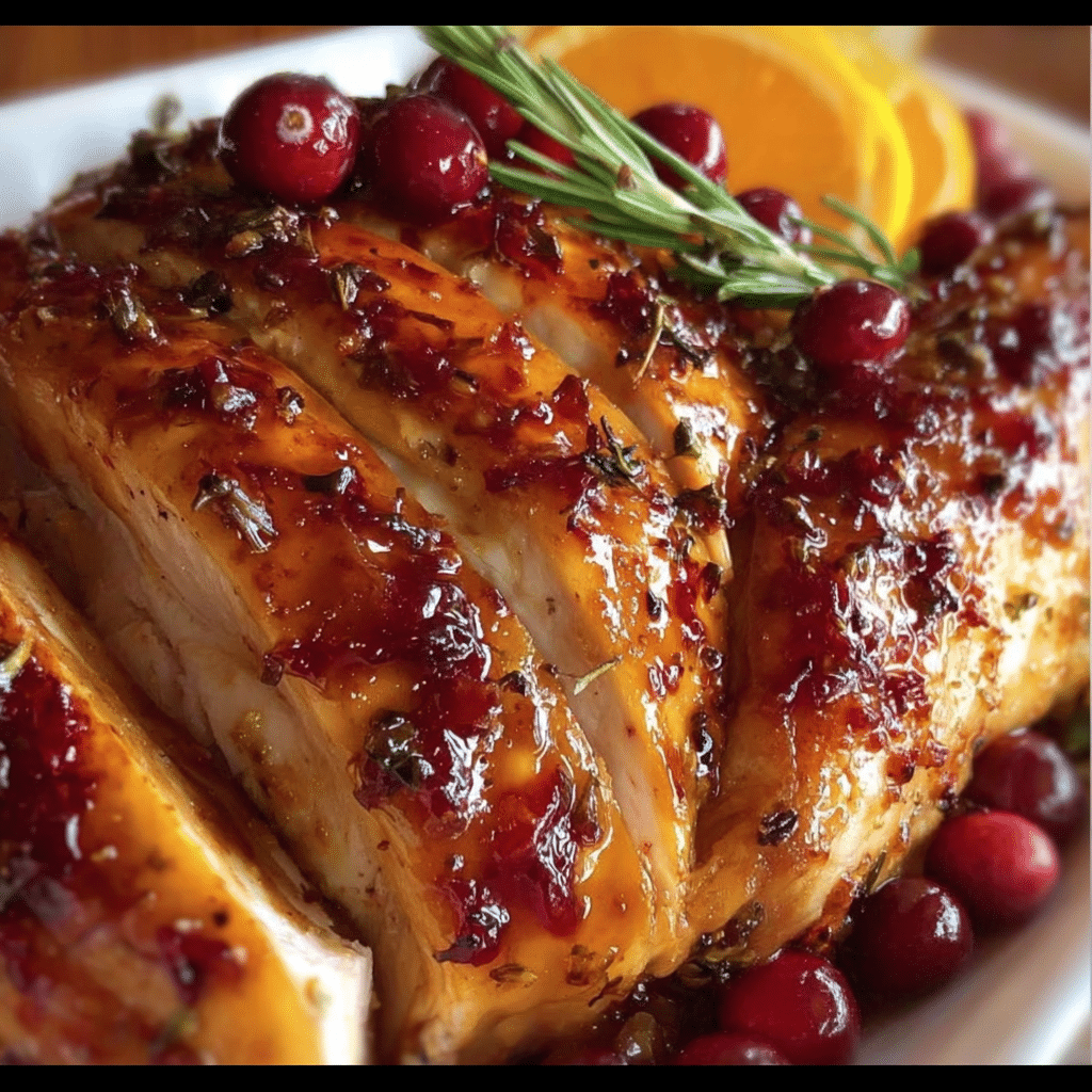 Cranberry Orange Glazed Turkey Breast