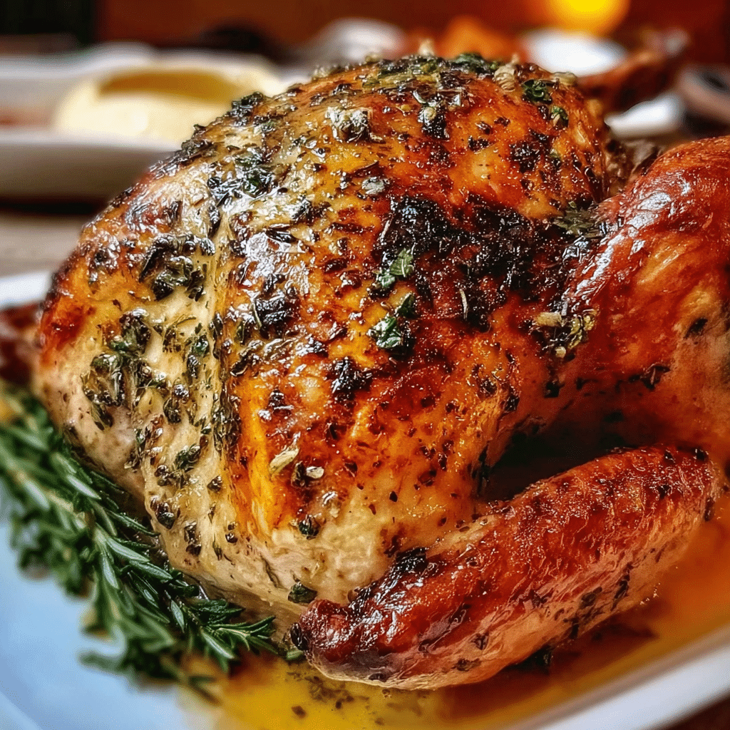 Garlic Herb Butter Roast Turkey