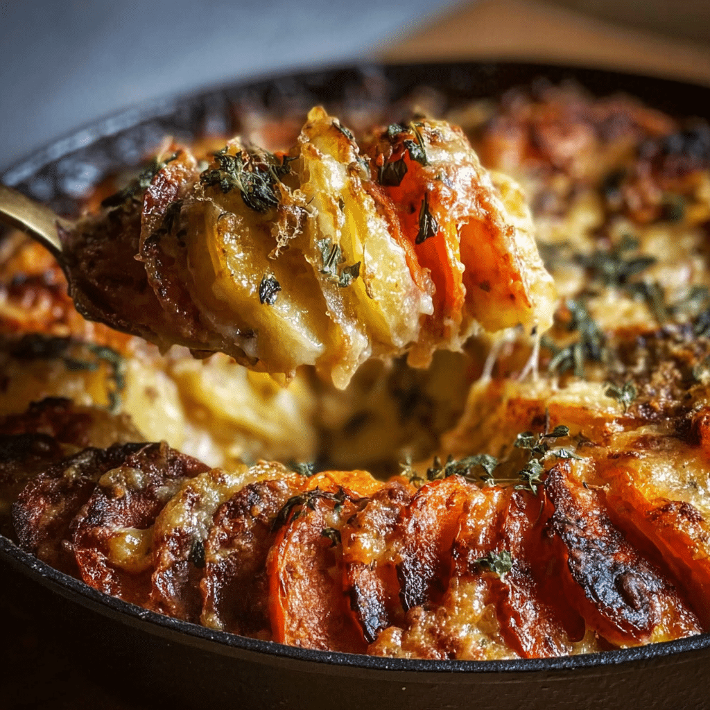 Cheesy Root Vegetable Gratin