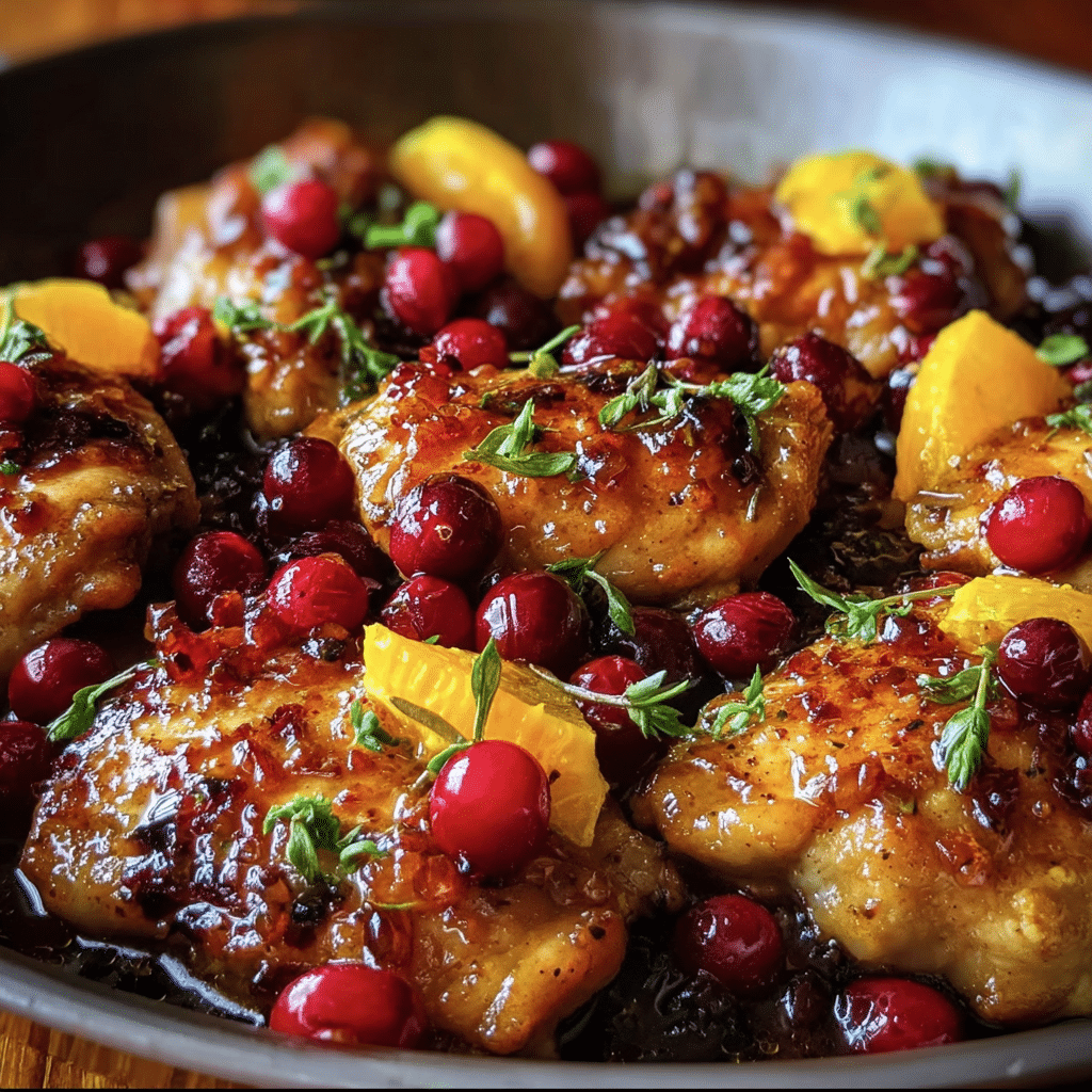 Skillet Cranberry Orange Chicken