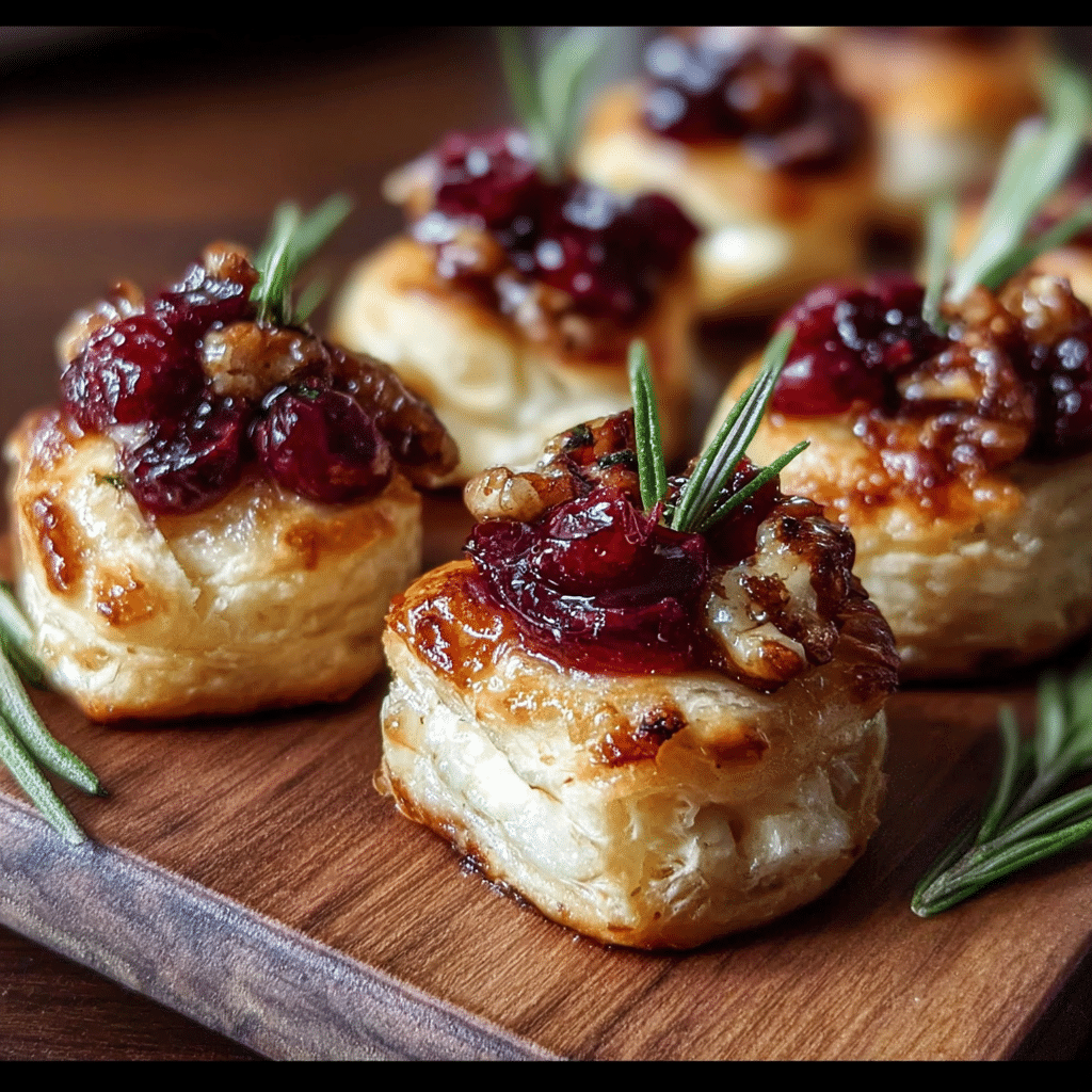 Baked Cranberry Brie Bites