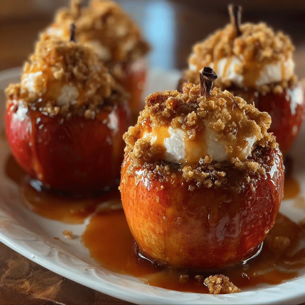 Cheesecake Stuffed Baked Apples