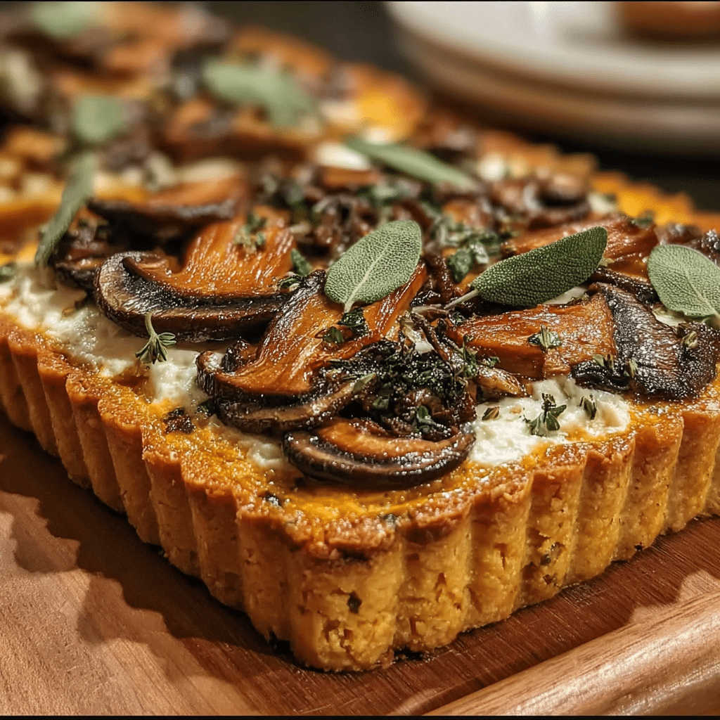 Autumn’s Best: Savory Pumpkin Sage & Mushroom Tart