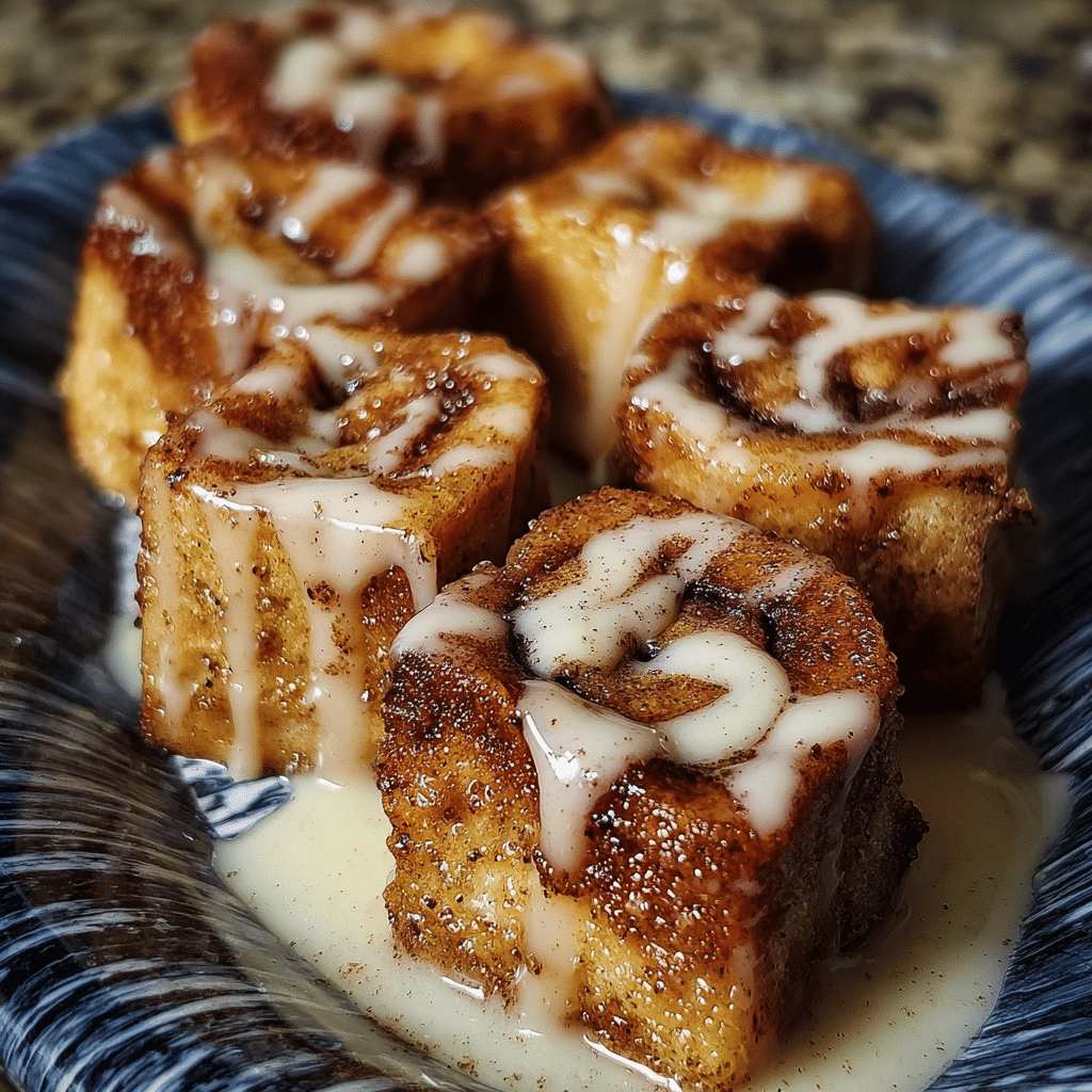 Cinnamon Roll French Toast Bites