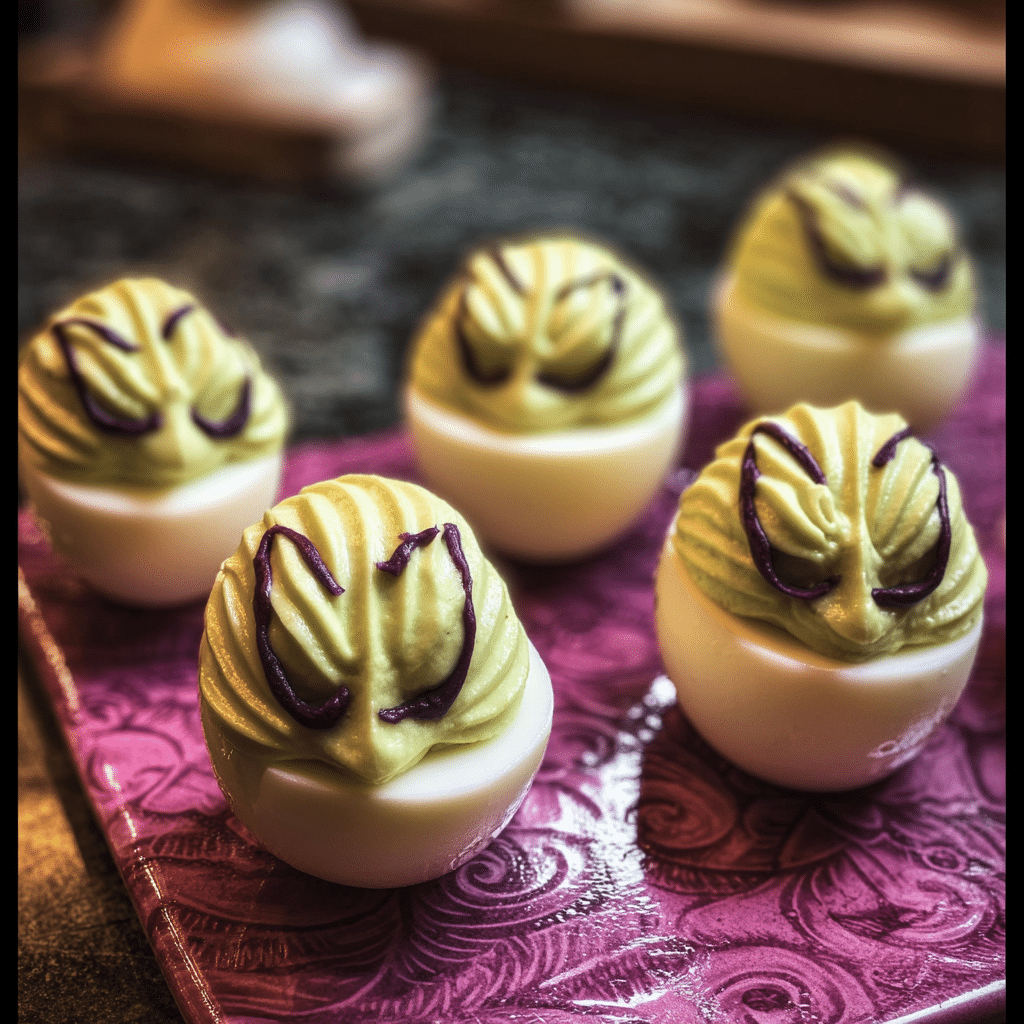 Creepy Deviled Eggs for Halloween