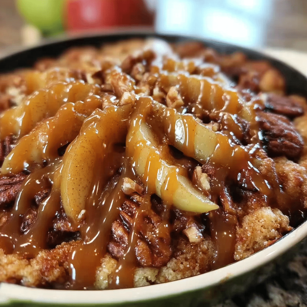 Caramel Apple Pecan Cobbler
