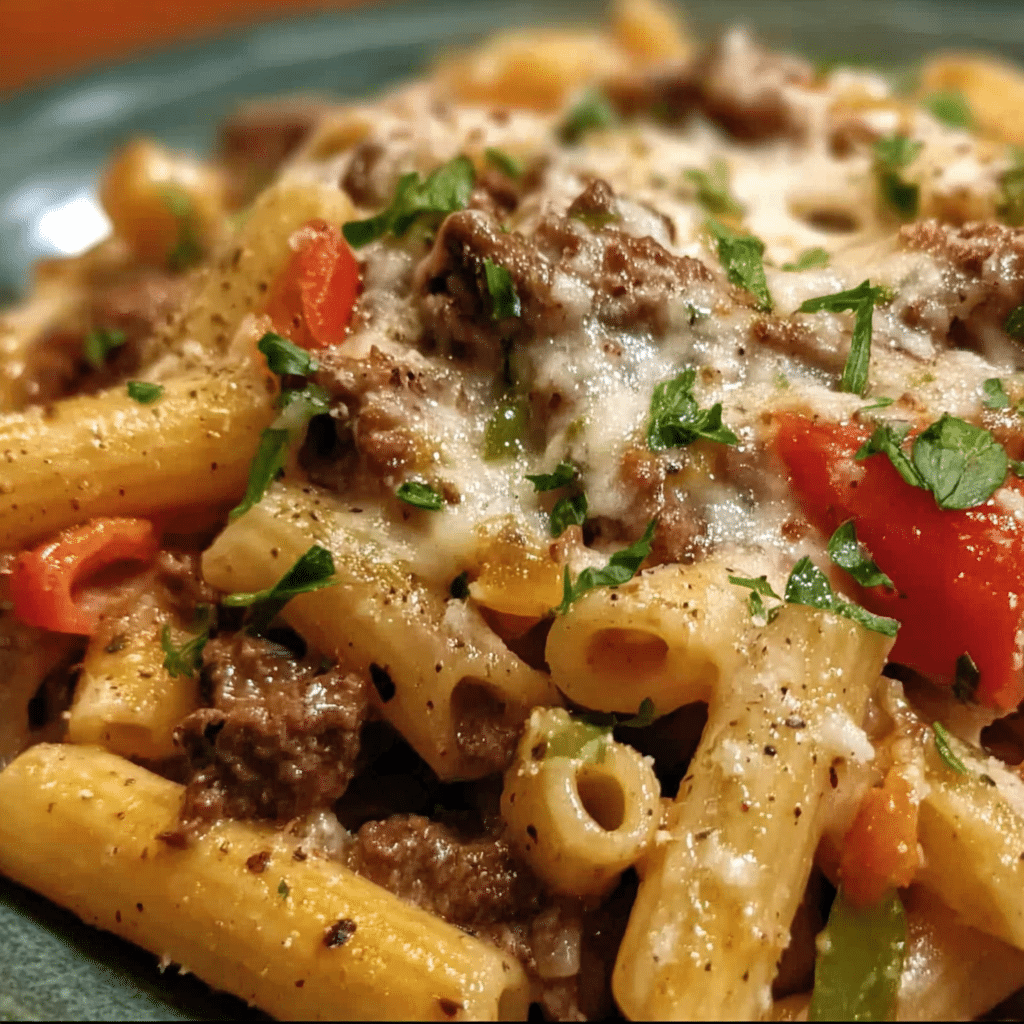 Philly Cheesesteak Pasta