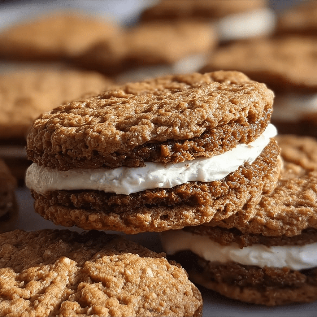 Incredible Gingerbread Oatmeal Cream Pies