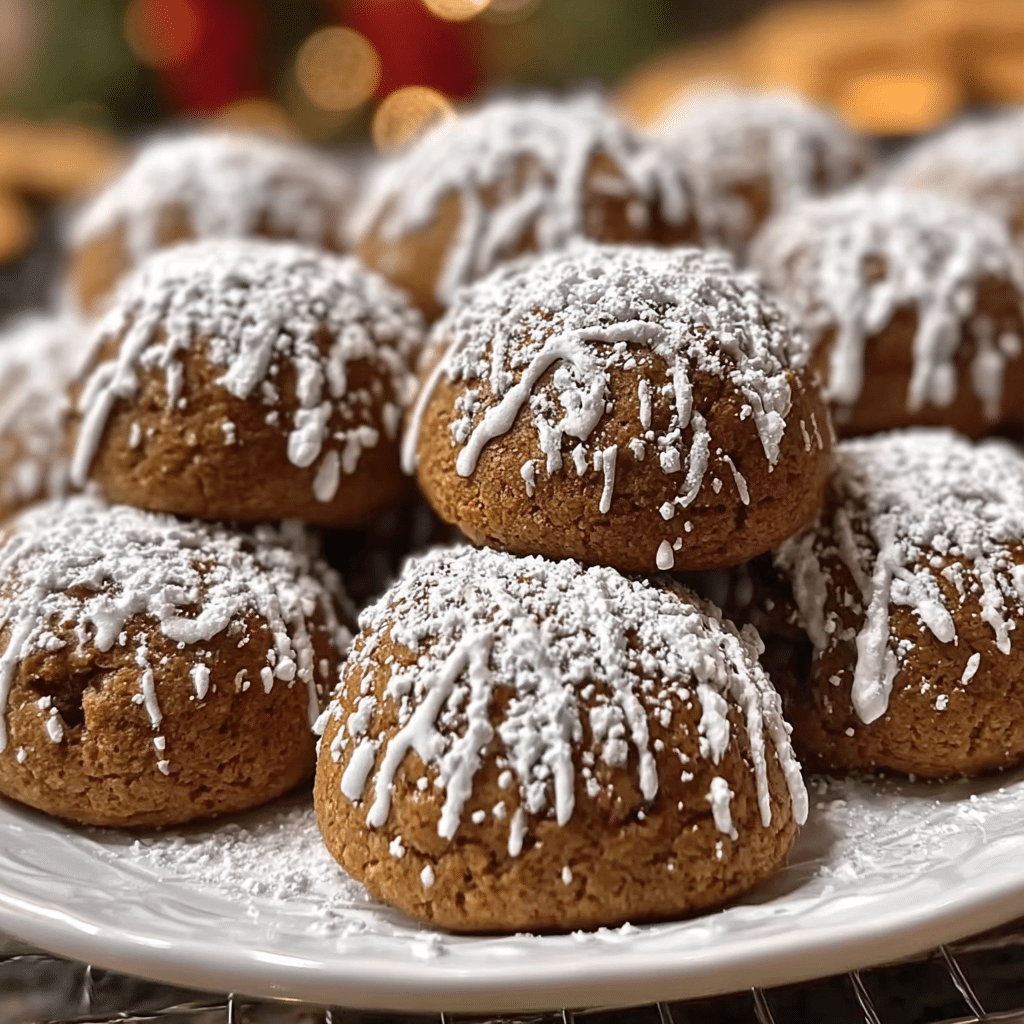 Easy Gingerbread Snowball Cookies