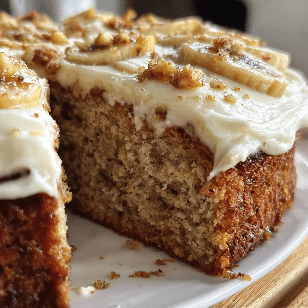 Banana Bread Cake Recipe with Cream Cheese Frosting