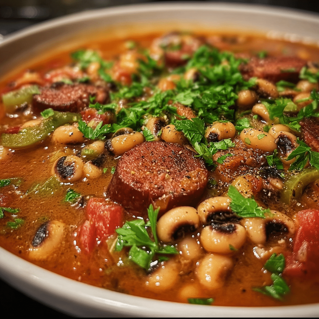 Spicy Southern Black-Eyed Peas with Sausage