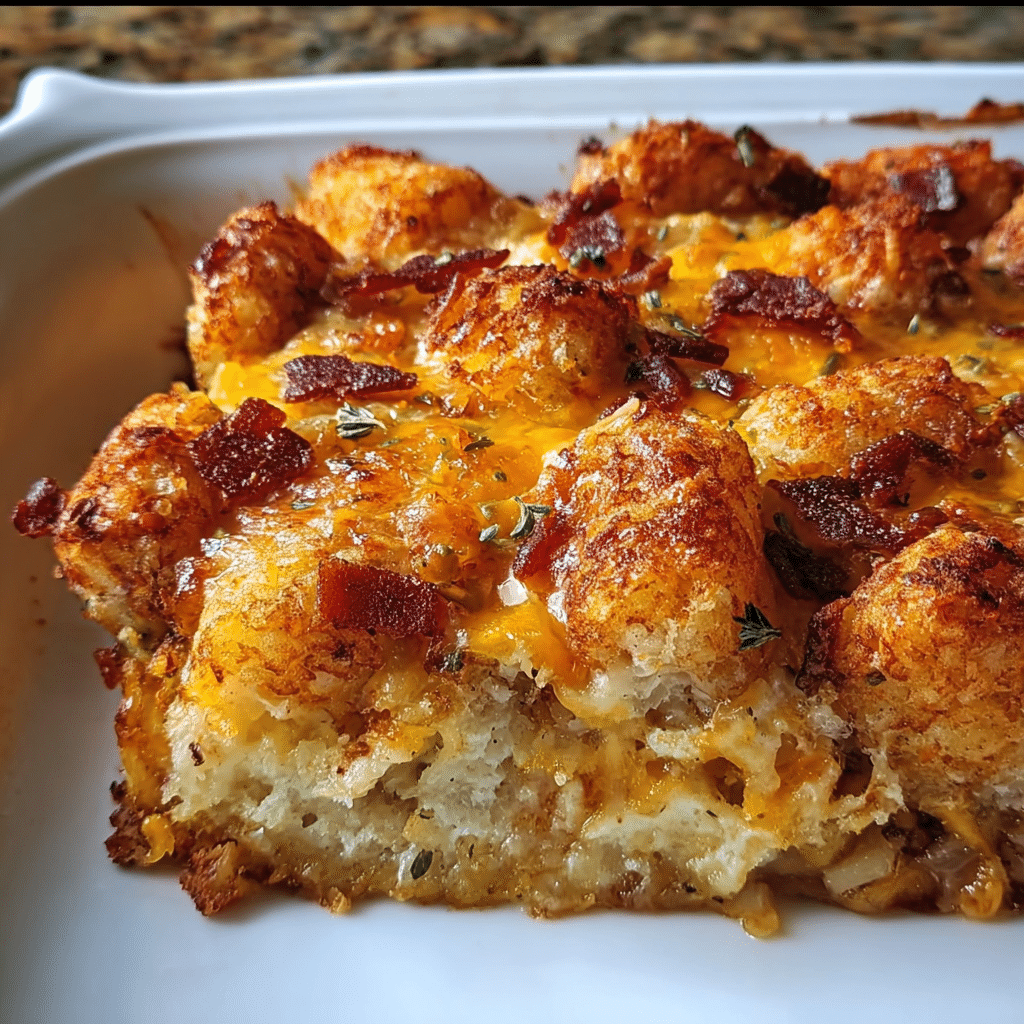 Cracked Out Tater Tot Breakfast Casserole