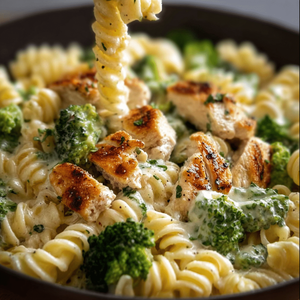 Creamy Rotisserie Chicken Broccoli Pasta
