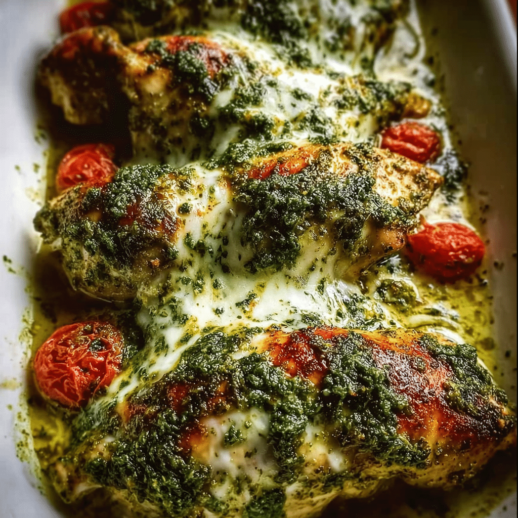 Best Pesto Baked Chicken