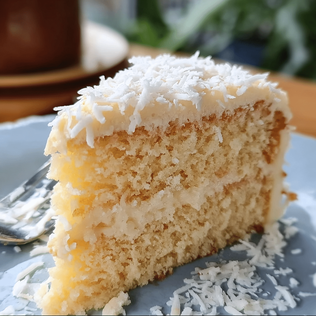Moist Coconut Milk Cake