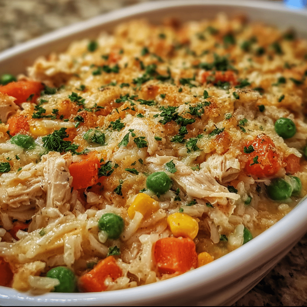 Chicken and Rice Casserole with Mixed Vegetables