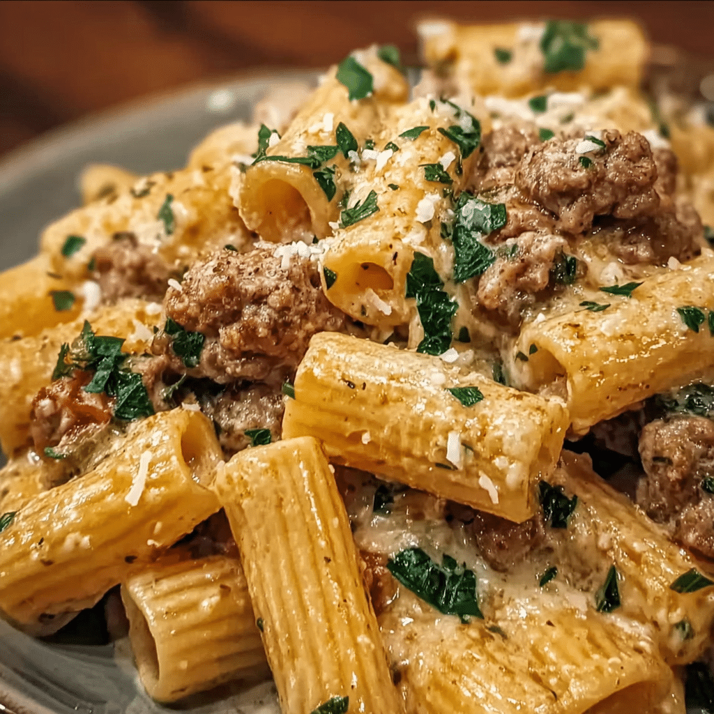 Easy Creamy Italian Sausage Rigatoni