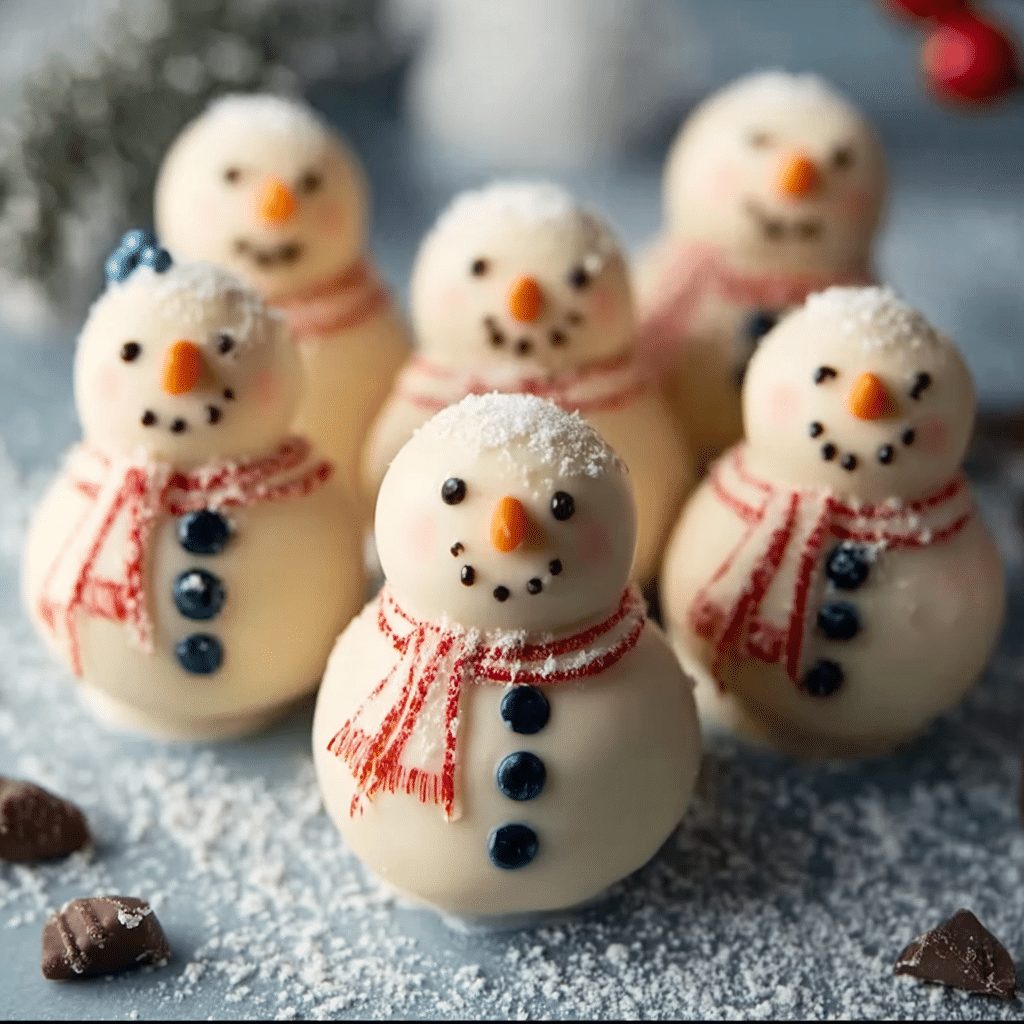 No-Bake Snowman Truffles