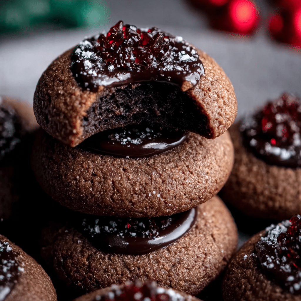 Chocolate Thumbprint Cookies